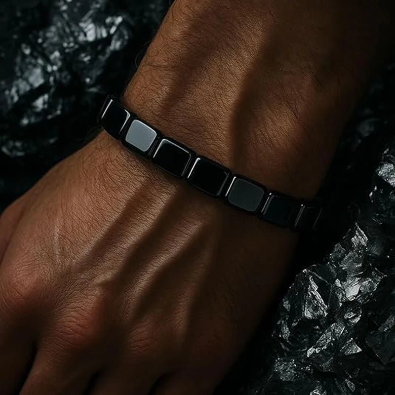 Bracelet Hématite Homme | Élégance Minimaliste